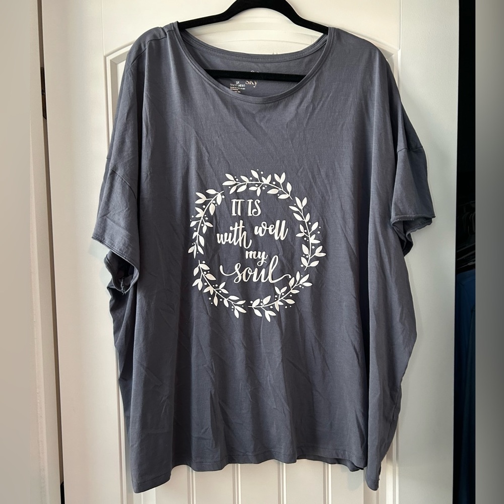 Terra & Sky 3X Faith Tee Gray Short Sleeve